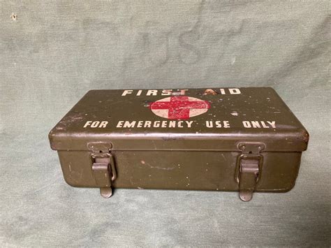 Vintage First Aid Box Metal for sale 